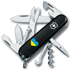 Ніж Victorinox Climber Ukraine Серце синьо-жовте 1.3703.3_T1090u