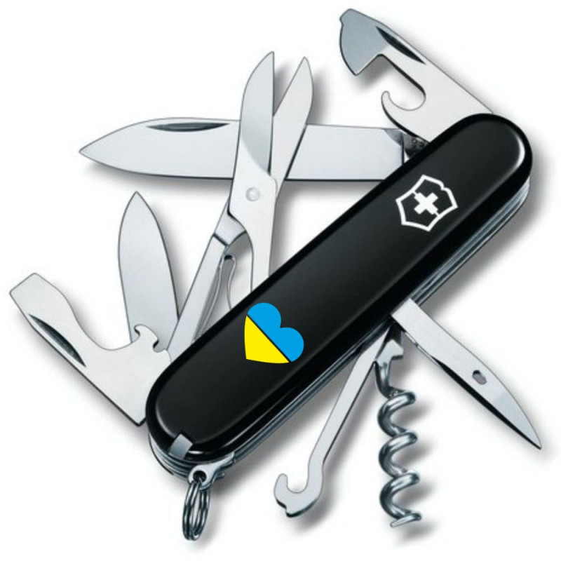Ніж Victorinox Climber Ukraine Серце синьо-жовте 1.3703.3_T1090u