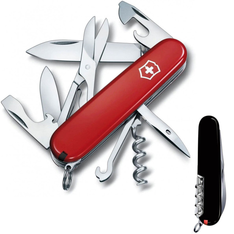 Ніж Victorinox Climber Ukraine червоно-чорний 1.3703.1.3