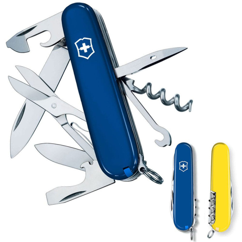 Ніж Victorinox Climber Ukraine синьо-жовтий 1.3703.2.8