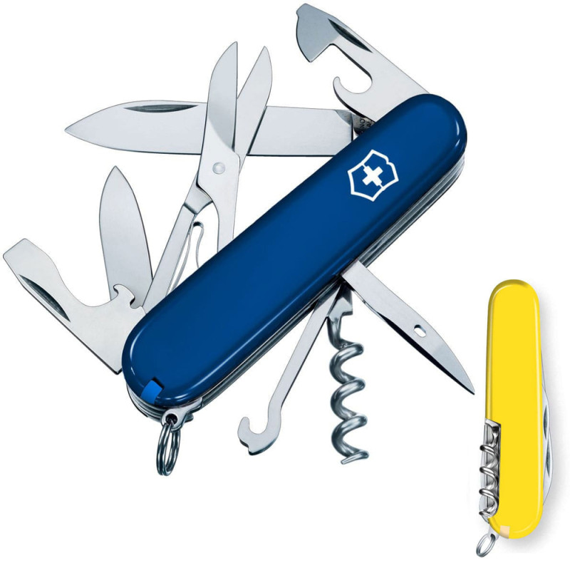 Ніж Victorinox Climber Ukraine синьо-жовтий 1.3703.2.8