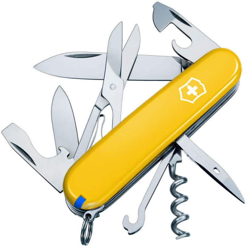 Ніж Victorinox Climber Ukraine жовто-синій 1.3703.8.2