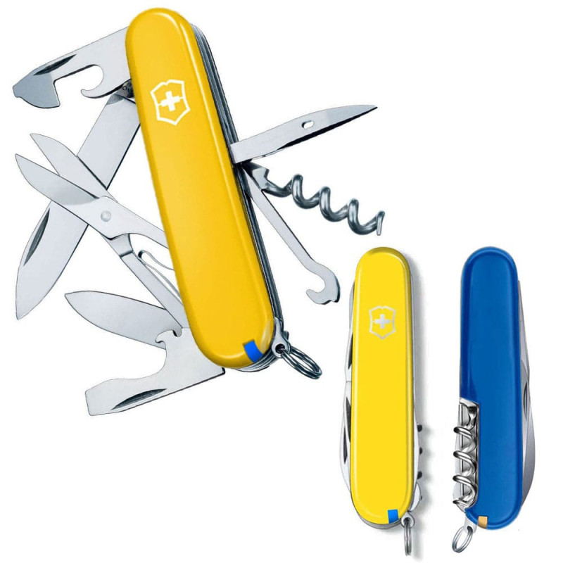 Ніж Victorinox Climber Ukraine жовто-синій 1.3703.8.2