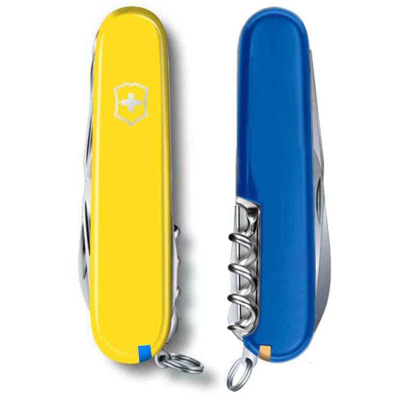 Ніж Victorinox Huntsman Ukraine жовто-синій 1.3713.8.2