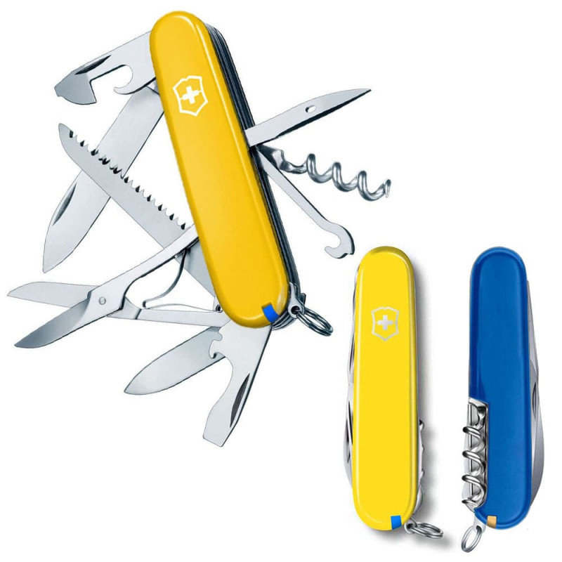 Ніж Victorinox Huntsman Ukraine жовто-синій 1.3713.8.2