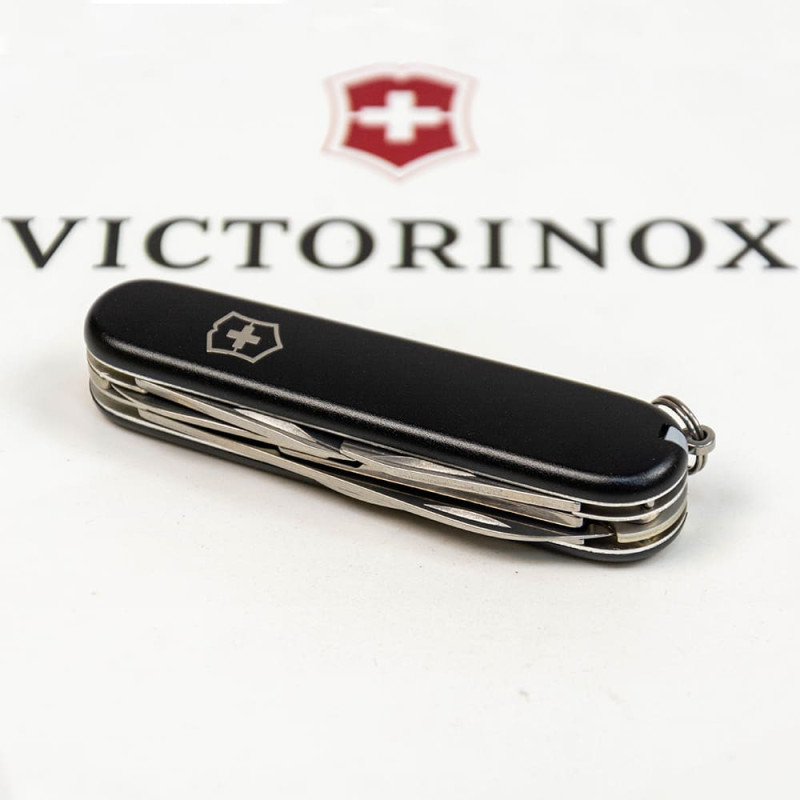 Ніж Victorinox Climber MAT чорний матовий лак жовтий логотип 1.3703.3_M0008p