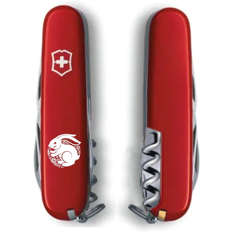 Ніж Victorinox Spartan Zodiac Щасливий Кролик білий 1.3603_Z2160u