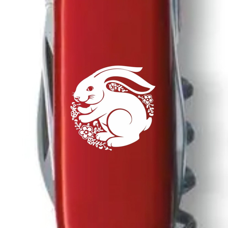 Ніж Victorinox Spartan Zodiac Щасливий Кролик білий 1.3603_Z2160u