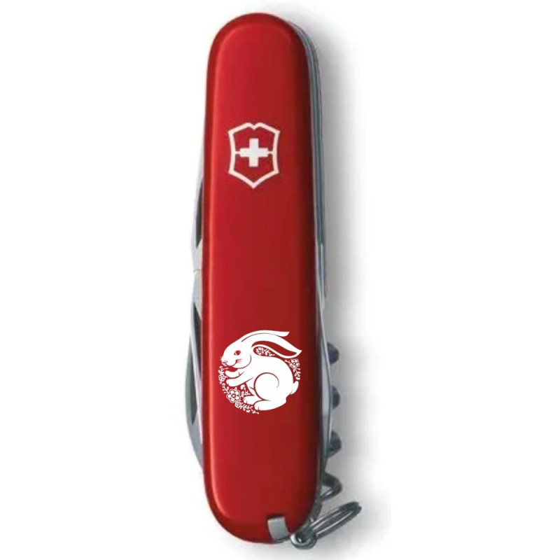 Ніж Victorinox Spartan Zodiac Щасливий Кролик білий 1.3603_Z2160u