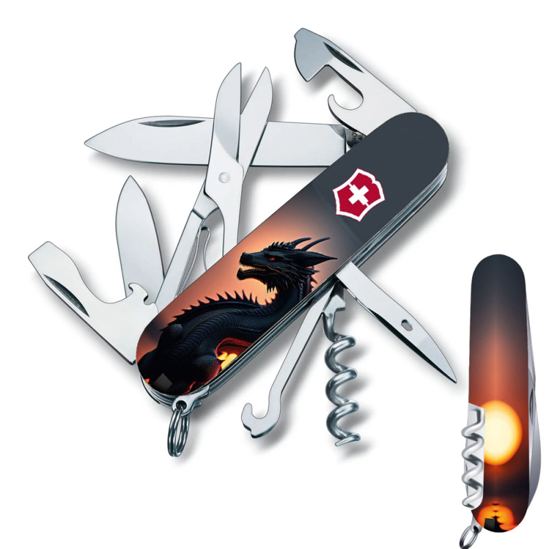 Ніж Victorinox Climber Zodiac Дракон в променях сонця 1.3703.3_Z3270p