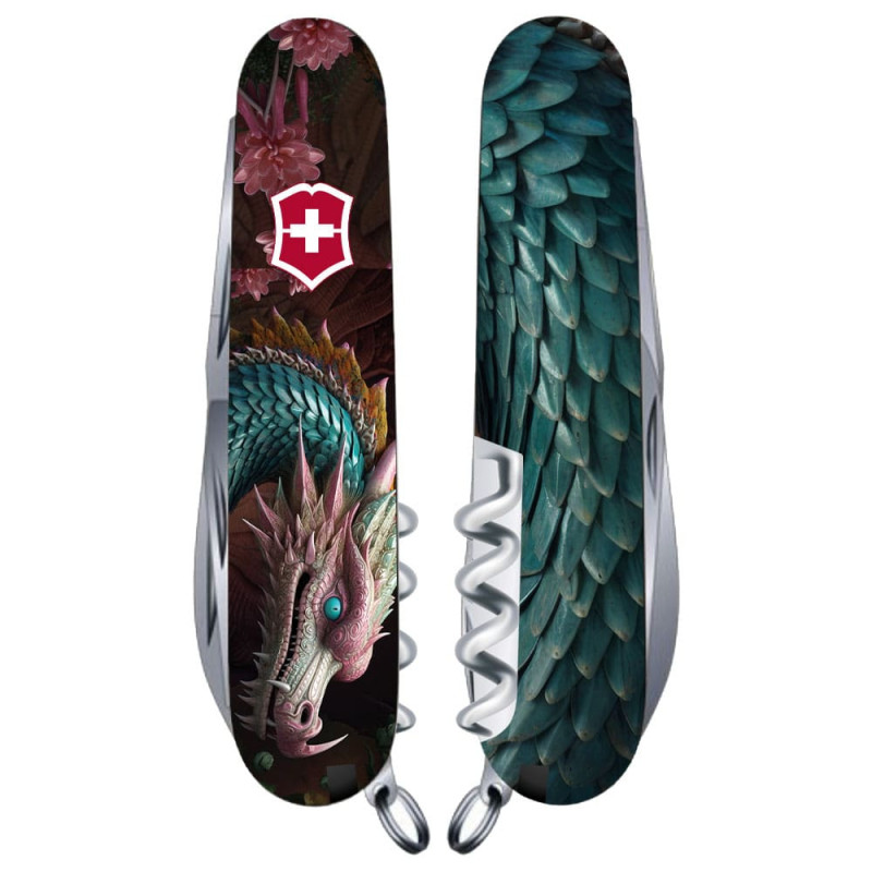 Ніж Victorinox Climber Zodiac Лазурний дракон 1.3703.3_Z3290p