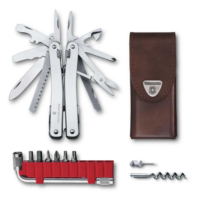 Мультитул Victorinox Swiss Tool Spirit X Plus 3.0235.L шкіряний чохол