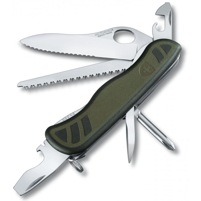 Нож Victorinox Military OneHand 0.8461.MWCH зелено-черный
